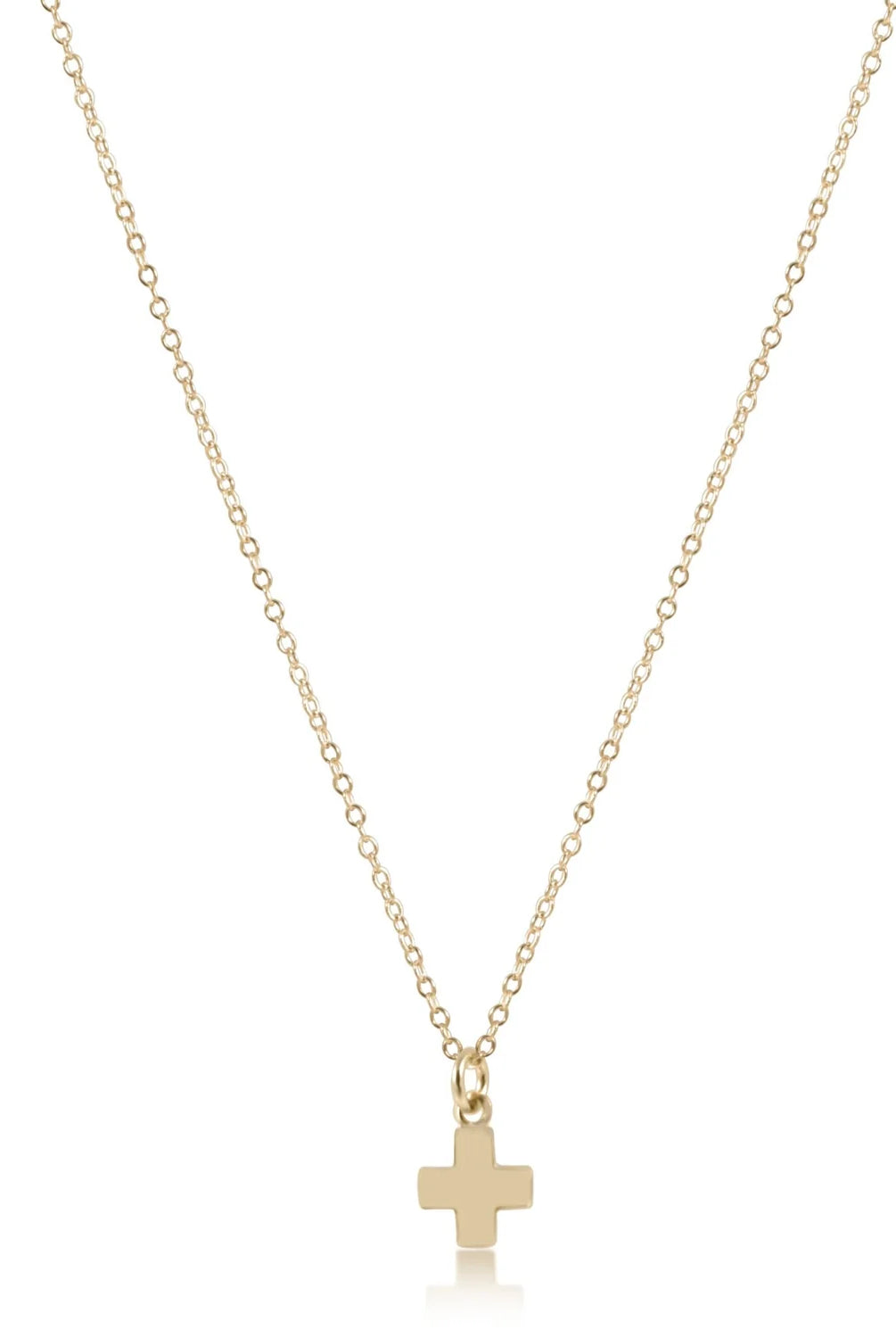enewton: 16" Necklace Gold-Signature Cross Small Gold Charm-7- Jewelry-ENEWTON-Usher & Co - Women's Boutique Located in Atoka, OK and Durant, OK