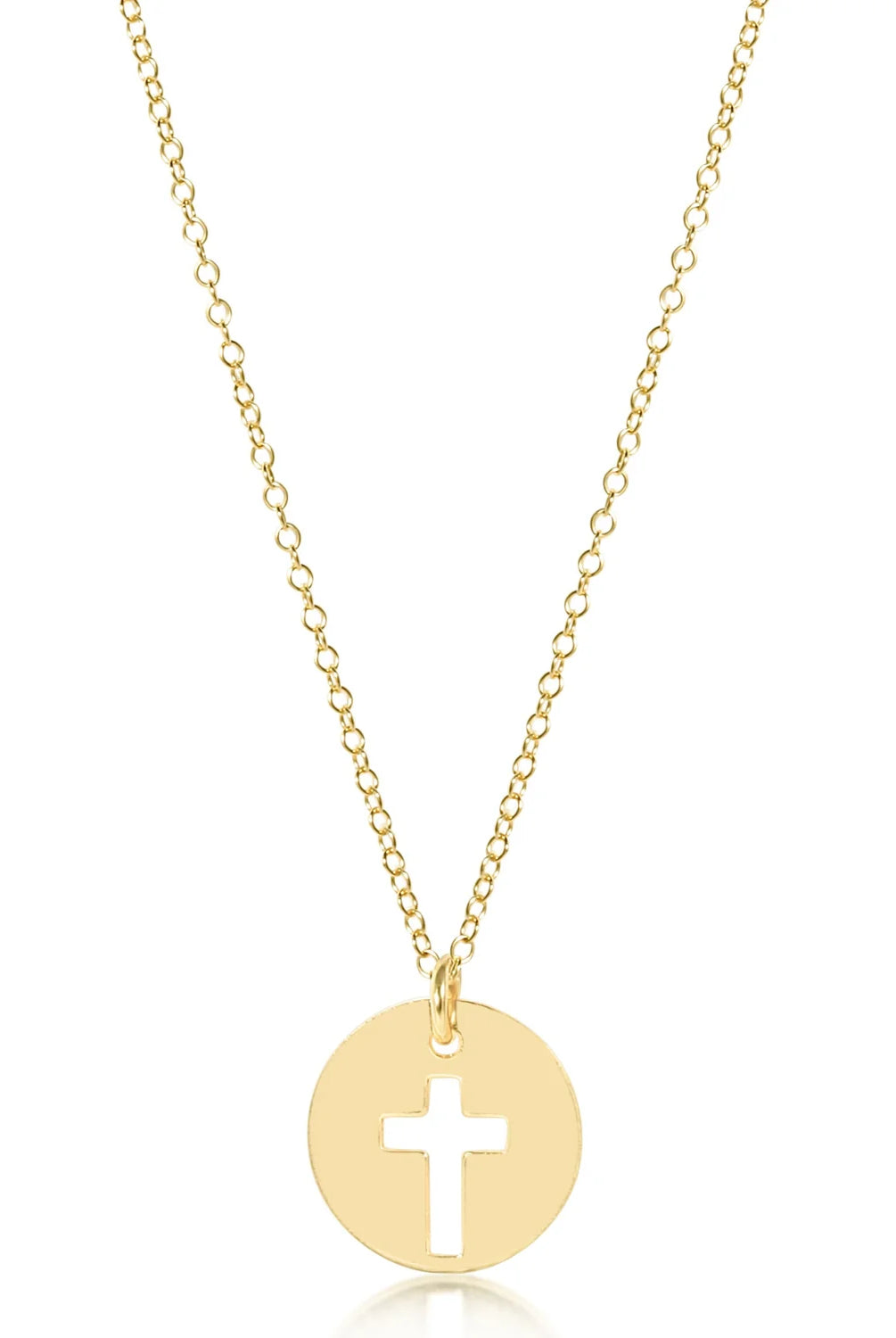 enewton: 16" Necklace Gold-Blessed Gold Disc-7- Jewelry-ENEWTON-Usher & Co - Women's Boutique Located in Atoka, OK and Durant, OK