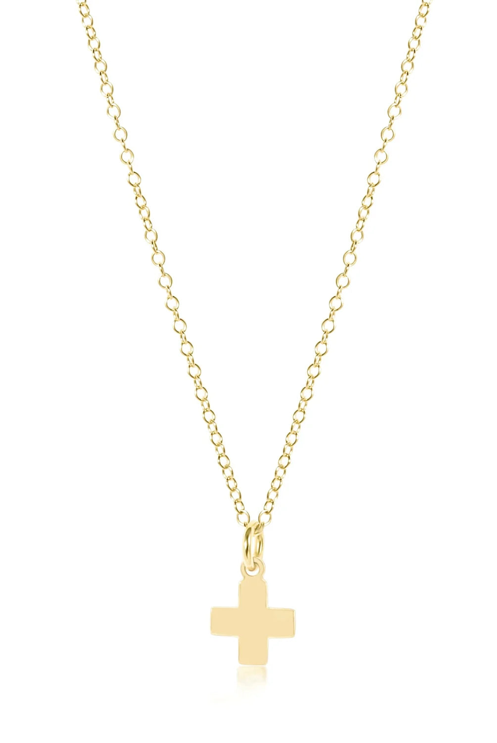 enewton: 16" Necklace Gold-Signature Cross Gold Charm-7- Jewelry-ENEWTON-Usher & Co - Women's Boutique Located in Atoka, OK and Durant, OK