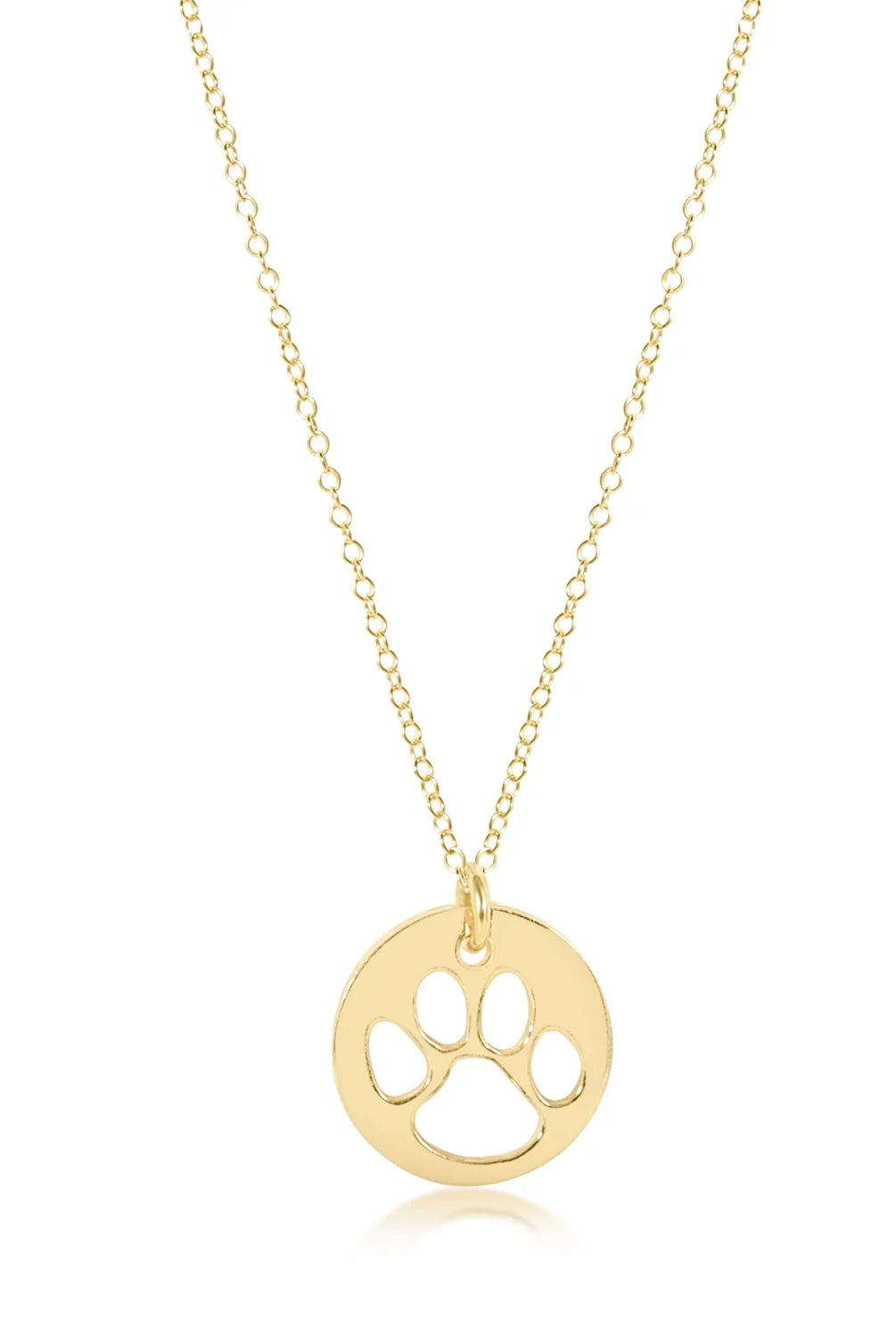 enewton: 16" Necklace Gold-Paw Print Gold Disc-7- Jewelry-ENEWTON-Usher & Co - Women's Boutique Located in Atoka, OK and Durant, OK