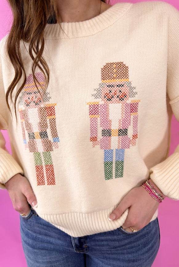 Merry Marchers Sweater-1- Tops-Peach Love California-Usher & Co - Women's Boutique Located in Atoka, OK and Durant, OK