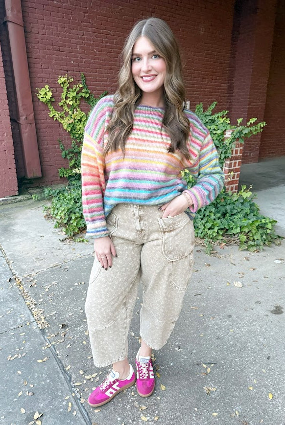 Camille Barrel Pants-Latte-4- Bottoms-Easel-Usher & Co - Women's Boutique Located in Atoka, OK and Durant, OK