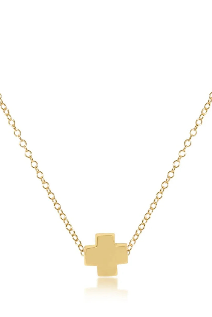 enewton: 16" Necklace Gold-Signature Cross Gold-7- Jewelry-ENEWTON-Usher & Co - Women's Boutique Located in Atoka, OK and Durant, OK