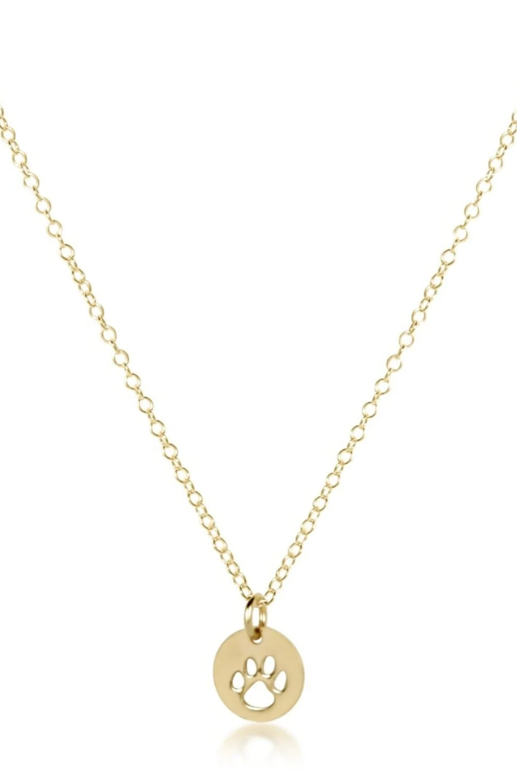 enewton: 16" Necklace Gold-Paw Print Small Gold Disc-7- Jewelry-ENEWTON-Usher & Co - Women's Boutique Located in Atoka, OK and Durant, OK