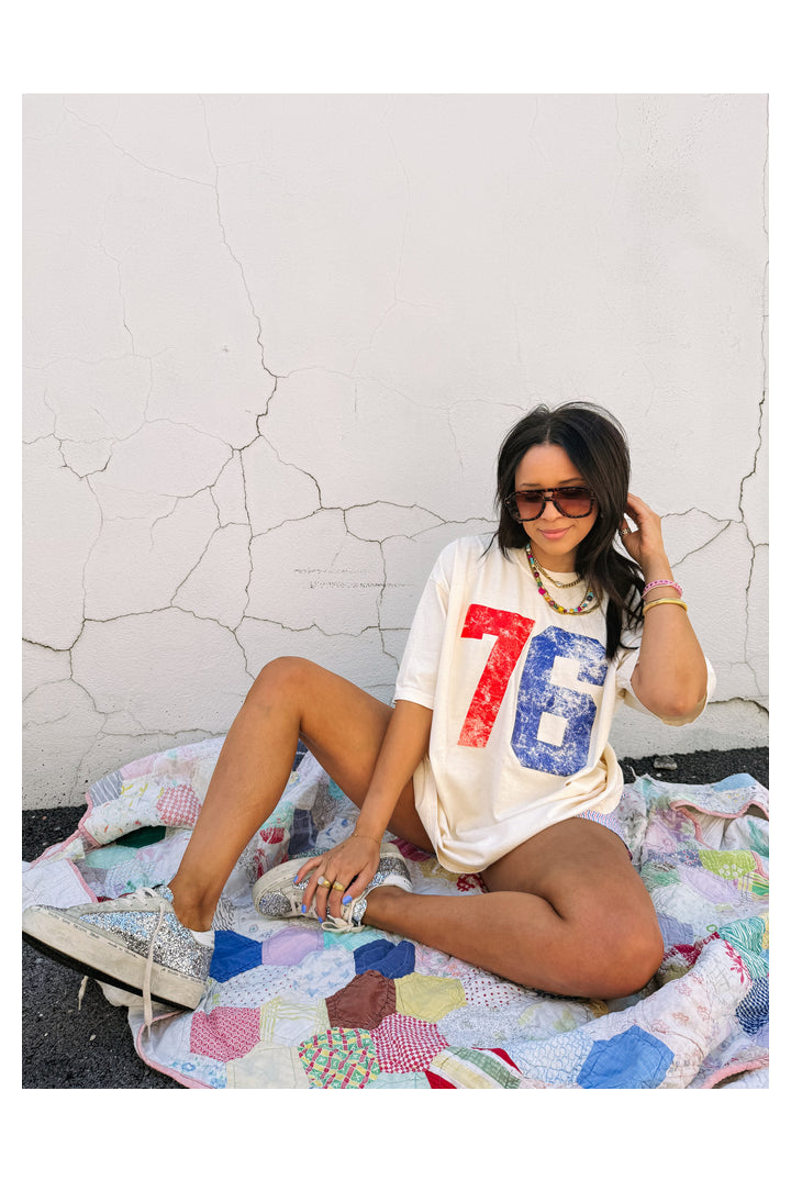 76 Graphic Tee-1- Tops-Etta-Usher & Co - Women's Boutique Located in Atoka, OK and Durant, OK