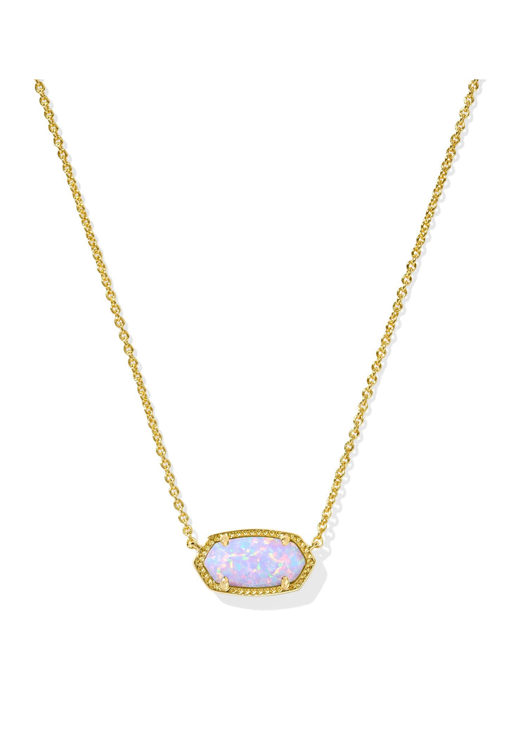 Kendra Scott: Elisa Necklace - Gold Light Mauve Illusion-7- Jewelry-Kendra Scott-Usher & Co - Women's Boutique Located in Atoka, OK and Durant, OK