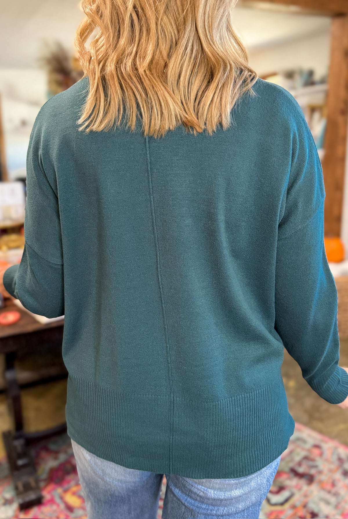 Fairview Sweater-Teal-1- Tops-HYFVE-Usher & Co - Women's Boutique Located in Atoka, OK and Durant, OK