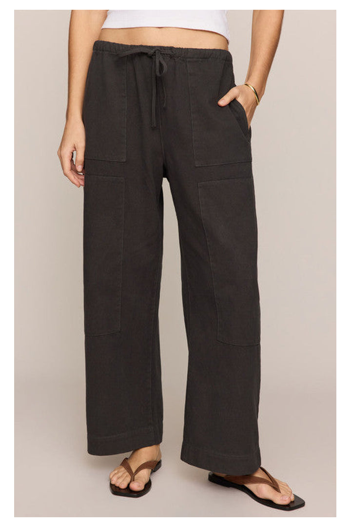 Z Supply: Kit Twill Carpenter Pant - Ash Black-4- Bottoms-Z Supply-Usher & Co - Women's Boutique Located in Atoka, OK and Durant, OK