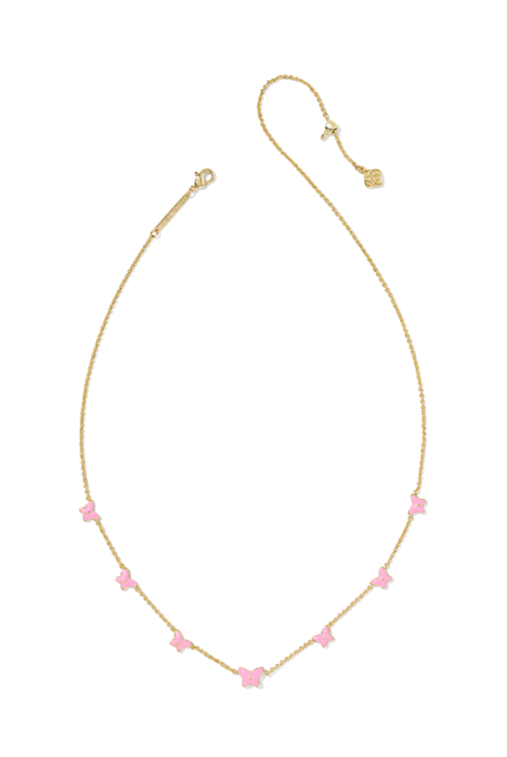 KENDRA SCOTT: Lillia Butterfly Necklace-Gold Pink Enamel-7- Jewelry-Kendra Scott-Usher & Co - Women's Boutique Located in Atoka, OK and Durant, OK
