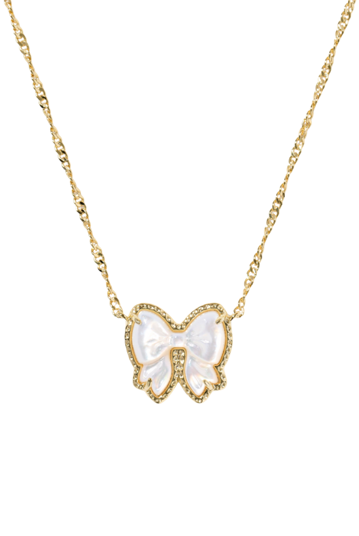 Kendra Scott: Haley Bow-Gold Ivory-7- Jewelry-Kendra Scott-Usher & Co - Women's Boutique Located in Atoka, OK and Durant, OK