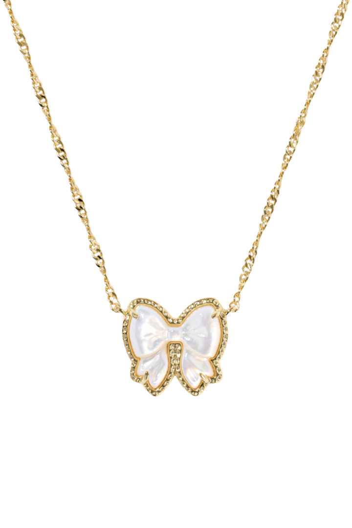 Kendra Scott: Haley Bow-Gold Ivory-7- Jewelry-Kendra Scott-Usher & Co - Women's Boutique Located in Atoka, OK and Durant, OK