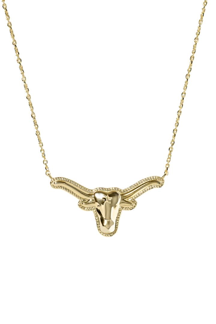 Kendra Scott: Longhorn Short Pendant Necklace-Orange Magnesite-7- Jewelry-Kendra Scott-Usher & Co - Women's Boutique Located in Atoka, OK and Durant, OK