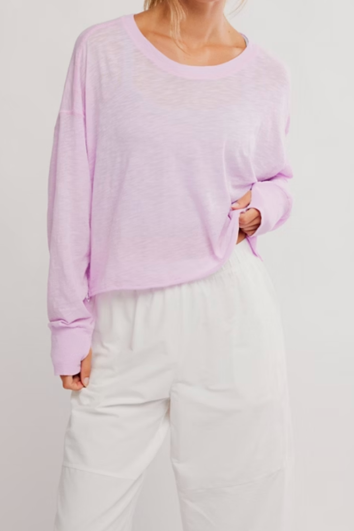 FP Movement: My Time Layer-Ultra Violet-1- Tops-Free People Movement-Usher & Co - Women's Boutique Located in Atoka, OK and Durant, OK