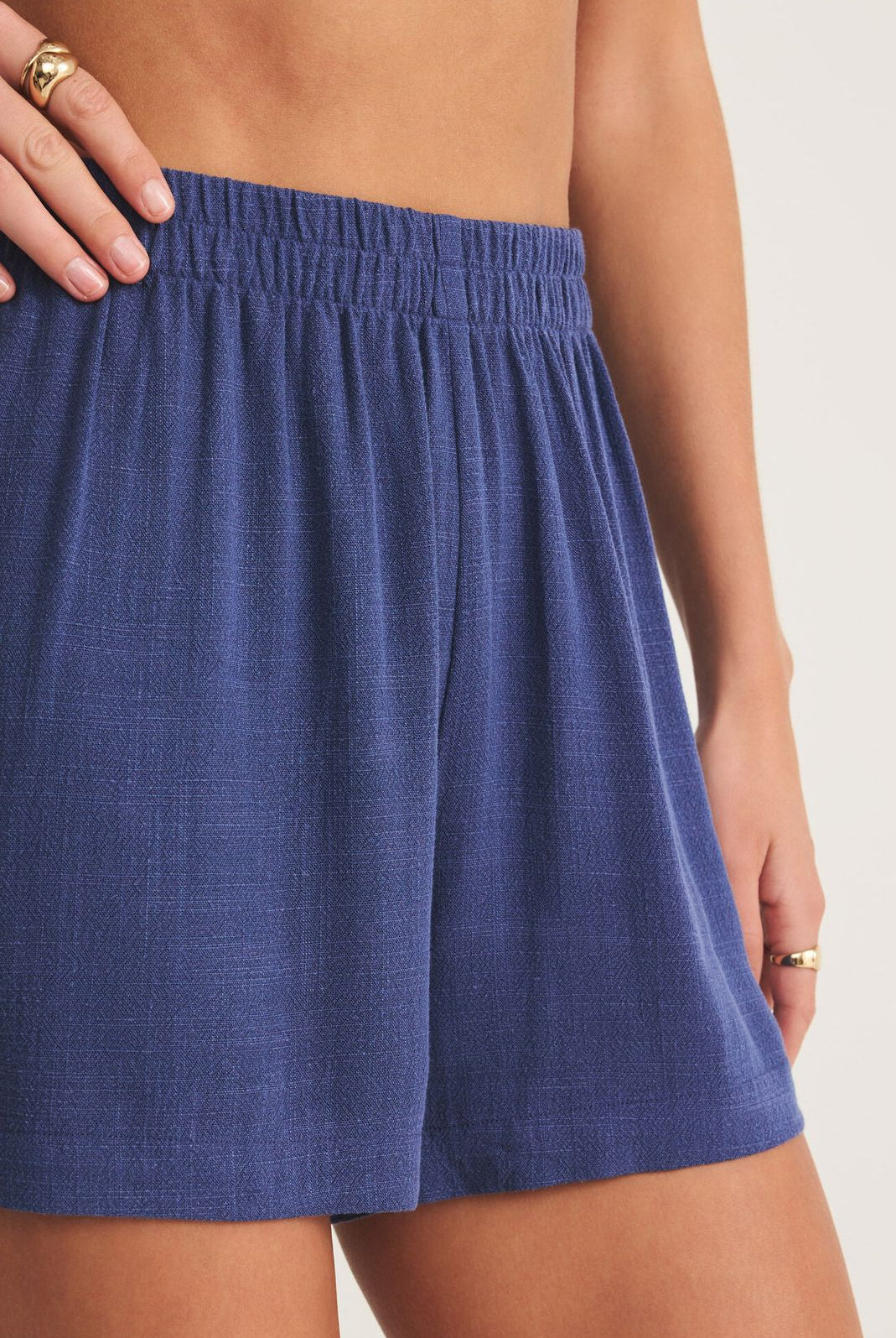 Z SUPPLY Scout Linen Rayon Short-Navy-14-DISTRESSED-Z SUPPLY-Usher & Co - Women's Boutique Located in Atoka, OK and Durant, OK