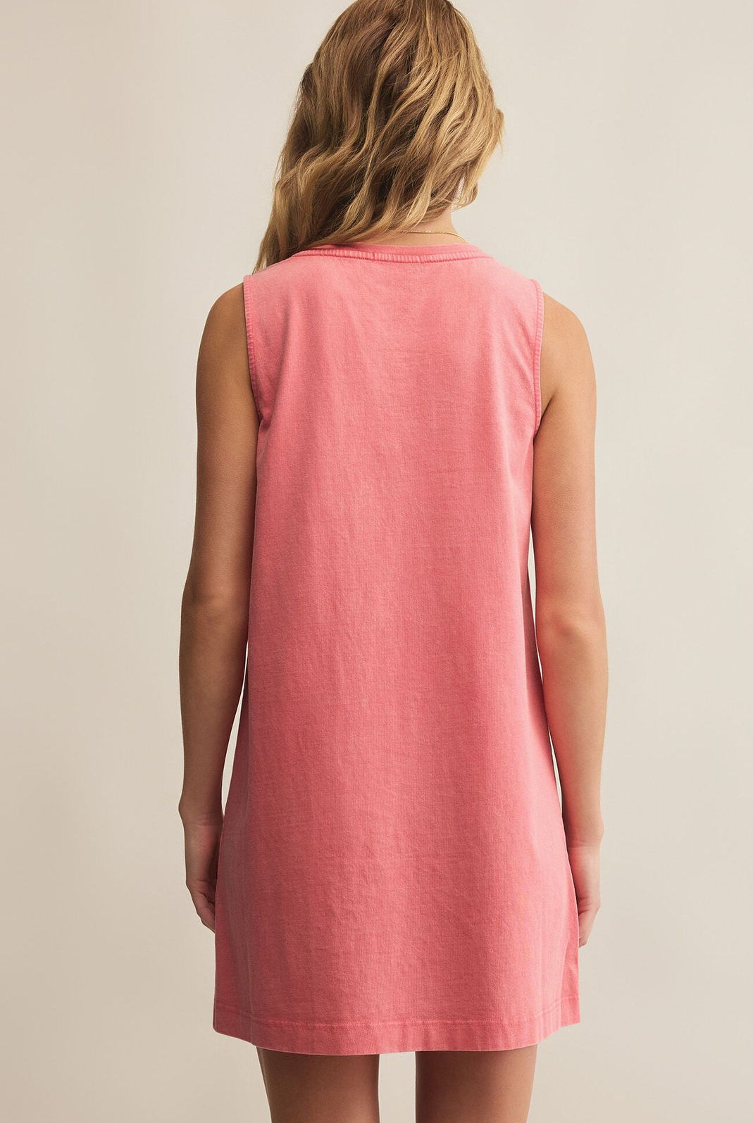 Z SUPPLY: Sloane V-Neck Mini Dress-Sunset Pink-6- Dress/Romp/Jump-Z SUPPLY-Usher & Co - Women's Boutique Located in Atoka, OK and Durant, OK