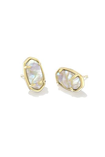KENDRA SCOTT: Grayson Stone Stud-Gold Iridescent Abalone-7- Jewelry-Kendra Scott-Usher & Co - Women's Boutique Located in Atoka, OK and Durant, OK