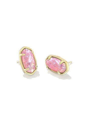 KENDRA SCOTT: Grayson Stone Stud-Gold Pink Iridescent Mother of Pearl-7- Jewelry-Kendra Scott-Usher & Co - Women's Boutique Located in Atoka, OK and Durant, OK