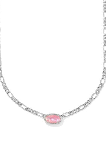 KENDRA SCOTT: Elisa Figaro Necklace-Silver Pink Iridescent Mother of Pearl-7- Jewelry-Kendra Scott-Usher & Co - Women's Boutique Located in Atoka, OK and Durant, OK