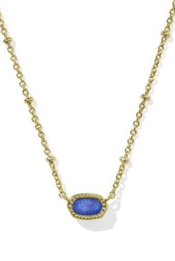 KENDRA SCOTT: Mini Elisa Satellite Necklace-Vintage Gold Blue Lapis-7- Jewelry-Kendra Scott-Usher & Co - Women's Boutique Located in Atoka, OK and Durant, OK