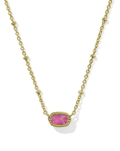 KENDRA SCOTT: Mini Elisa Satellite Necklace-Vintage Gold Dark Fuchsia Variegated Magnesite-7- Jewelry-Kendra Scott-Usher & Co - Women's Boutique Located in Atoka, OK and Durant, OK