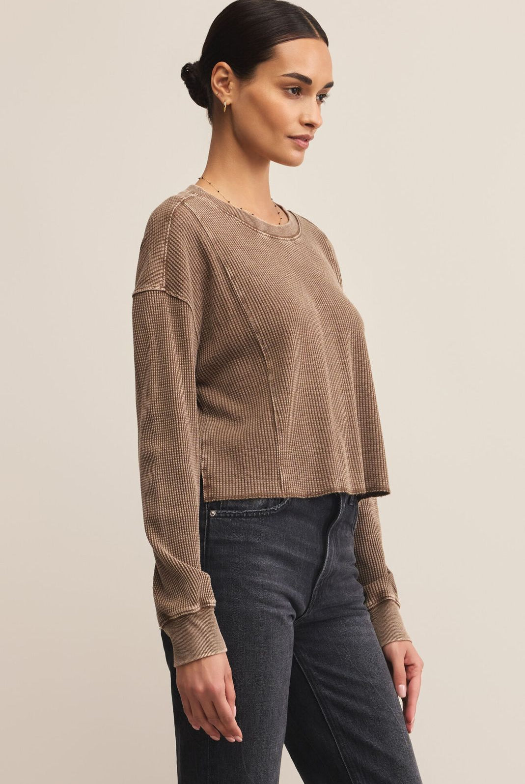 Z SUPPLY: Angel Mini Thermal Top-Suede-1- Tops-Z SUPPLY-Usher & Co - Women's Boutique Located in Atoka, OK and Durant, OK