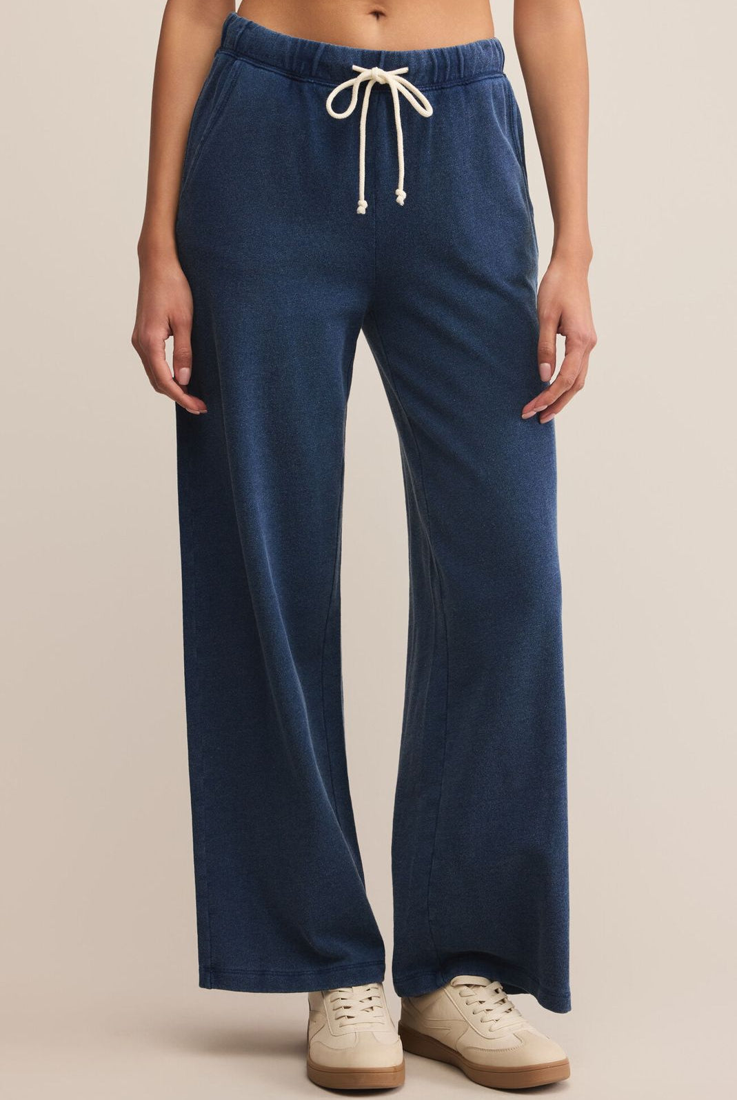 Z SUPPLY: Hunter Knit Denim Pant-Indigo-4- Bottoms-Z SUPPLY-Usher & Co - Women's Boutique Located in Atoka, OK and Durant, OK