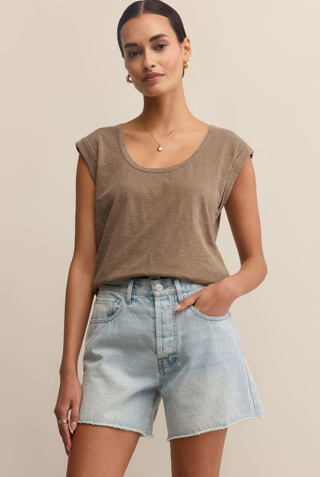 Z SUPPLY: Per Diem Tee-Tiki-1- Tops-Z SUPPLY-Usher & Co - Women's Boutique Located in Atoka, OK and Durant, OK