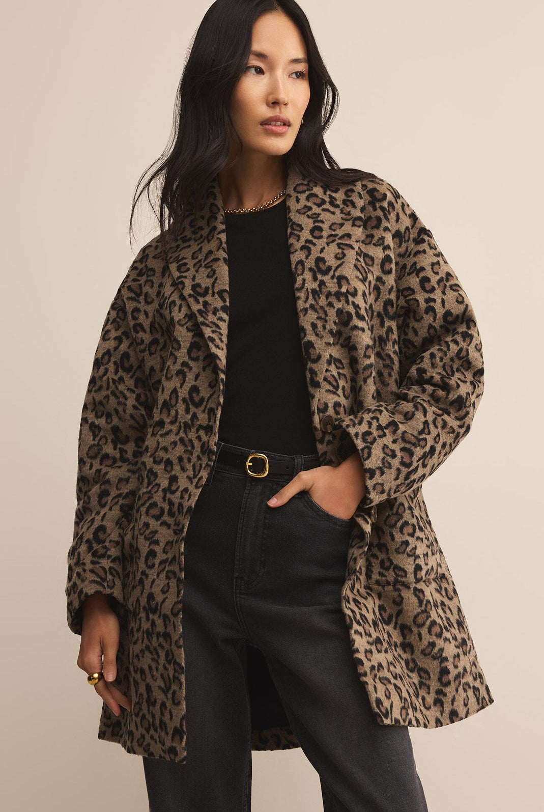 Z SUPPLY: Lennon Animal Coat-2- Tops Over-Z SUPPLY-Usher & Co - Women's Boutique Located in Atoka, OK and Durant, OK