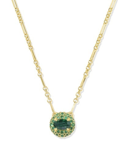 KENDRA SCOTT: Bella Necklace-Gold Dark Green Crystal-7- Jewelry-Kendra Scott-Usher & Co - Women's Boutique Located in Atoka, OK and Durant, OK