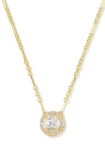 KENDRA SCOTT: Bella Necklace-Gold White CZ-7- Jewelry-Kendra Scott-Usher & Co - Women's Boutique Located in Atoka, OK and Durant, OK
