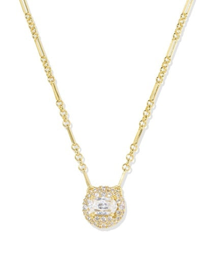 KENDRA SCOTT: Bella Necklace-Gold White CZ-7- Jewelry-Kendra Scott-Usher & Co - Women's Boutique Located in Atoka, OK and Durant, OK