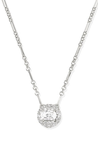 KENDRA SCOTT: Bella Necklace-Silver White CZ-7- Jewelry-Kendra Scott-Usher & Co - Women's Boutique Located in Atoka, OK and Durant, OK