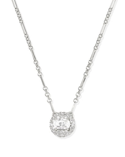 KENDRA SCOTT: Bella Necklace-Silver White CZ-7- Jewelry-Kendra Scott-Usher & Co - Women's Boutique Located in Atoka, OK and Durant, OK