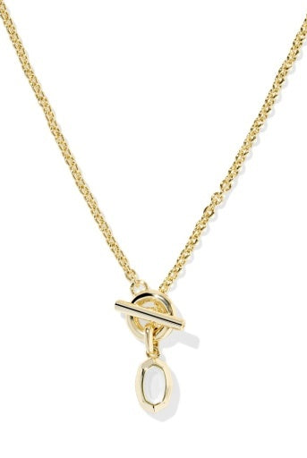 KENDRA SCOTT: Mini Elisa Toggle Necklace-Gold Ivory Mother of Pearl-7- Jewelry-Kendra Scott-Usher & Co - Women's Boutique Located in Atoka, OK and Durant, OK