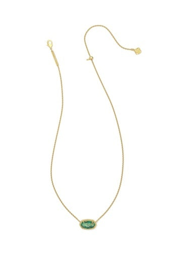 KENDRA SCOTT: Elisa Necklace-Gold Bronze Beined Green Malachite-7- Jewelry-Kendra Scott-Usher & Co - Women's Boutique Located in Atoka, OK and Durant, OK