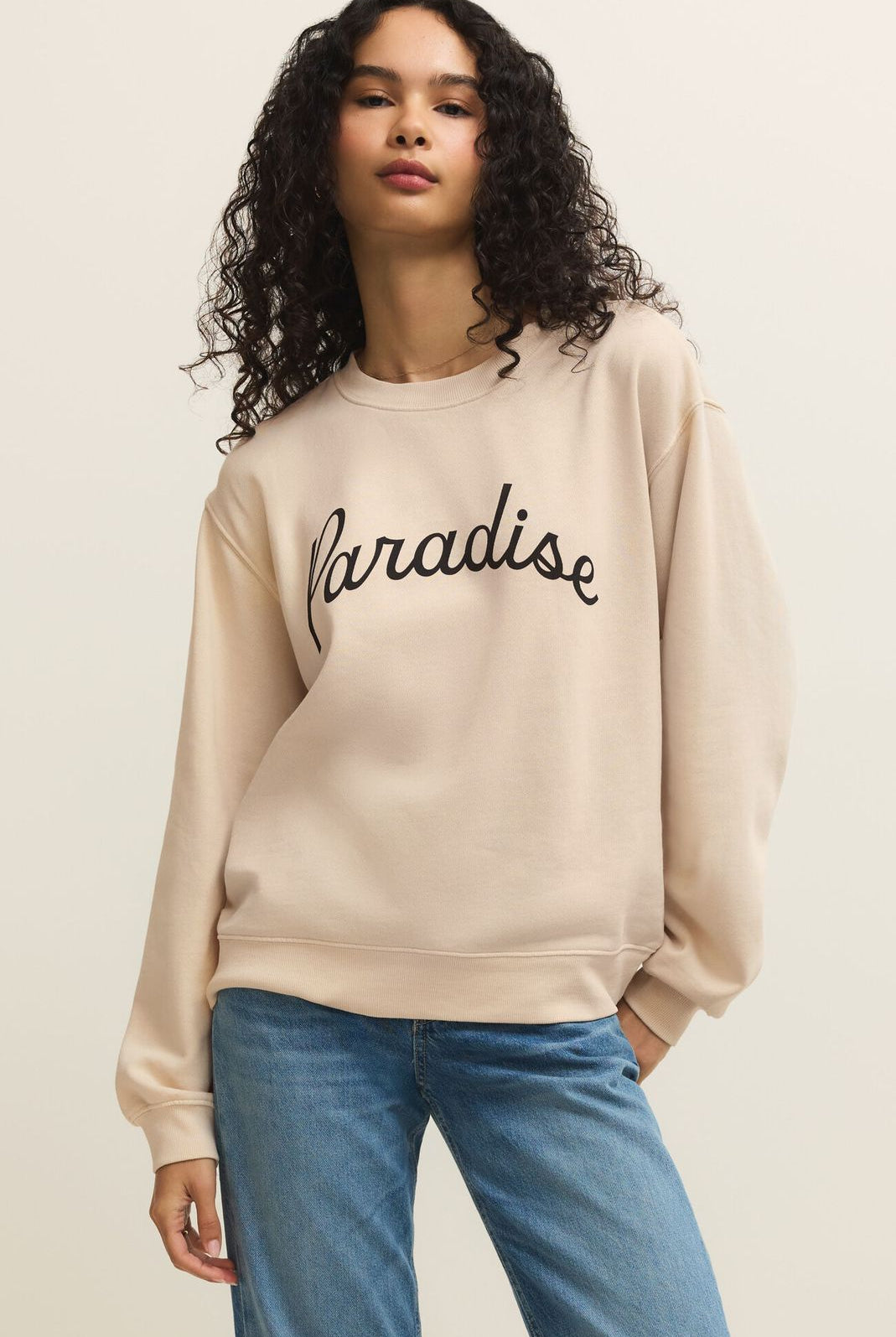 Z Supply: Paradise Boyfriend Sweatshirt-4- Bottoms-Z SUPPLY-Usher & Co - Women's Boutique Located in Atoka, OK and Durant, OK