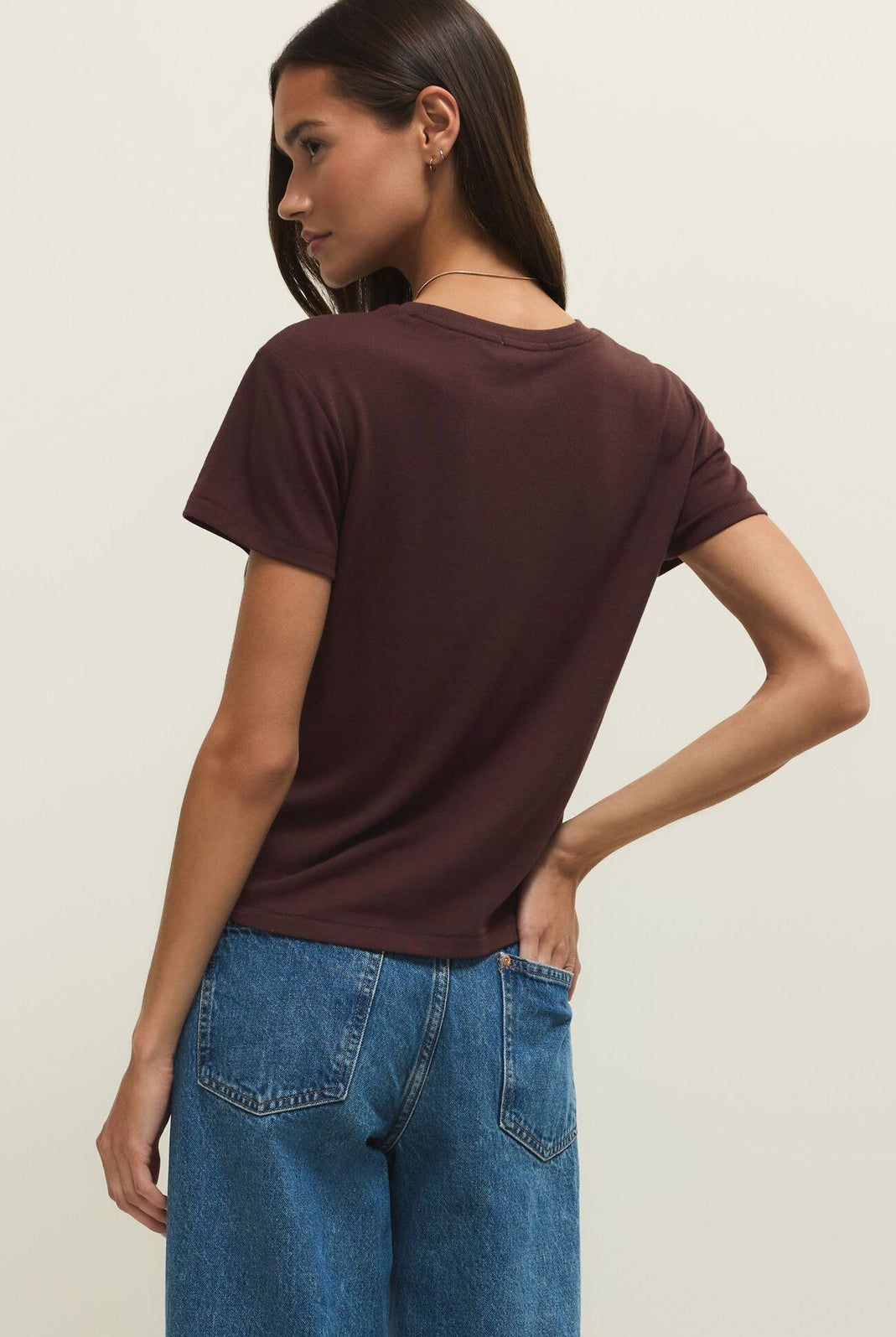 Z SUPPLY: Tourist Tee-Chocolate Cherry-1- Tops-Z SUPPLY-Usher & Co - Women's Boutique Located in Atoka, OK and Durant, OK