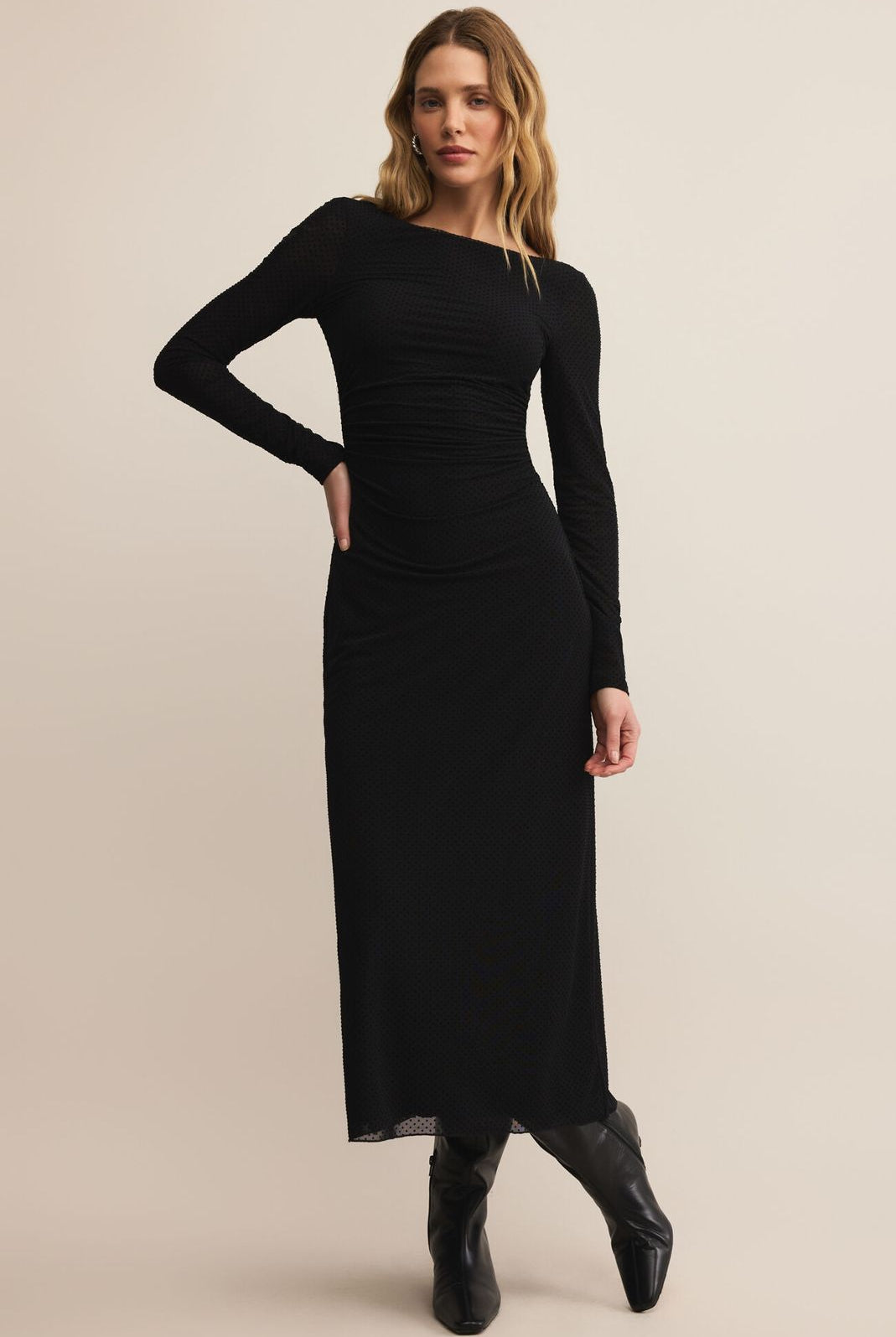 Z Supply: Spellbound Mesh Midi Dress-6- Dress/Romp/Jump-Z SUPPLY-Usher & Co - Women's Boutique Located in Atoka, OK and Durant, OK