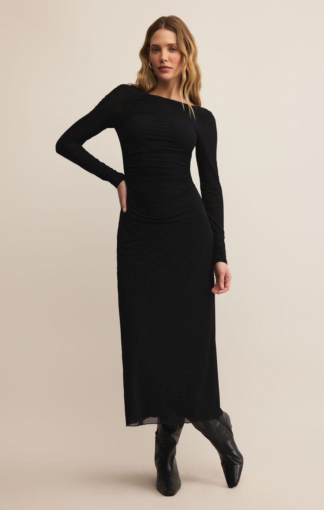 Z Supply: Spellbound Mesh Midi Dress-6- Dress/Romp/Jump-Z SUPPLY-Usher & Co - Women's Boutique Located in Atoka, OK and Durant, OK