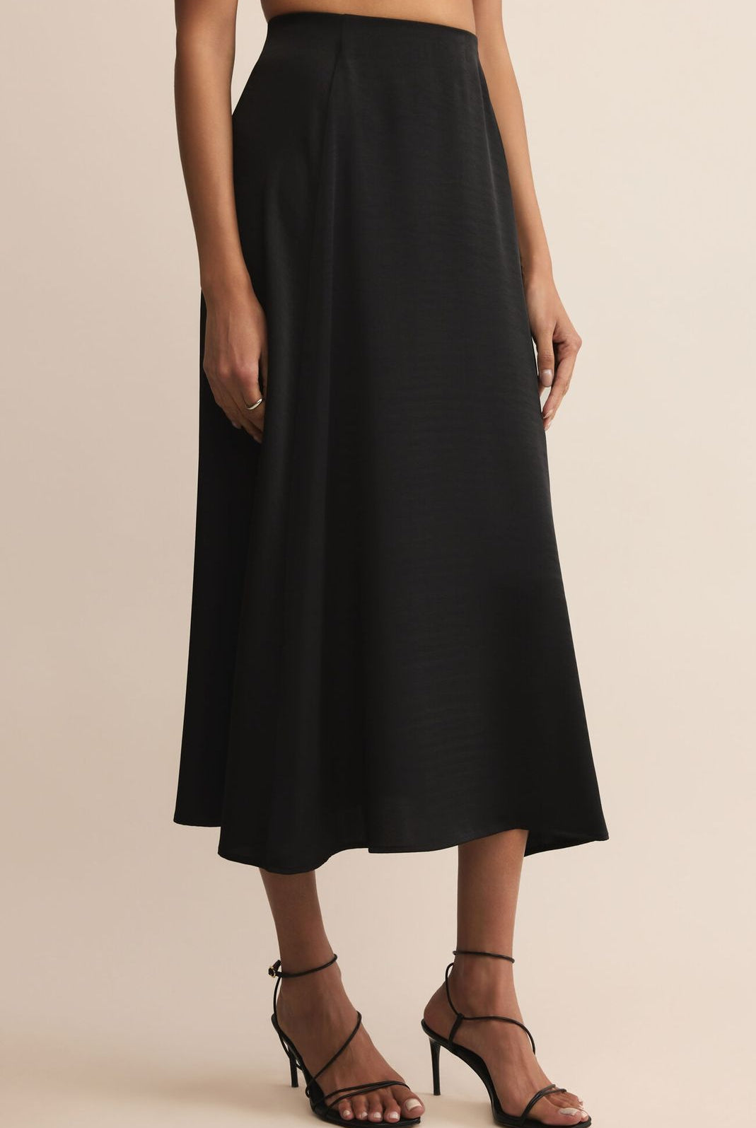 Z SUPPLY: Northpointe Midi Skirt-Black-4- Bottoms-Z SUPPLY-Usher & Co - Women's Boutique Located in Atoka, OK and Durant, OK