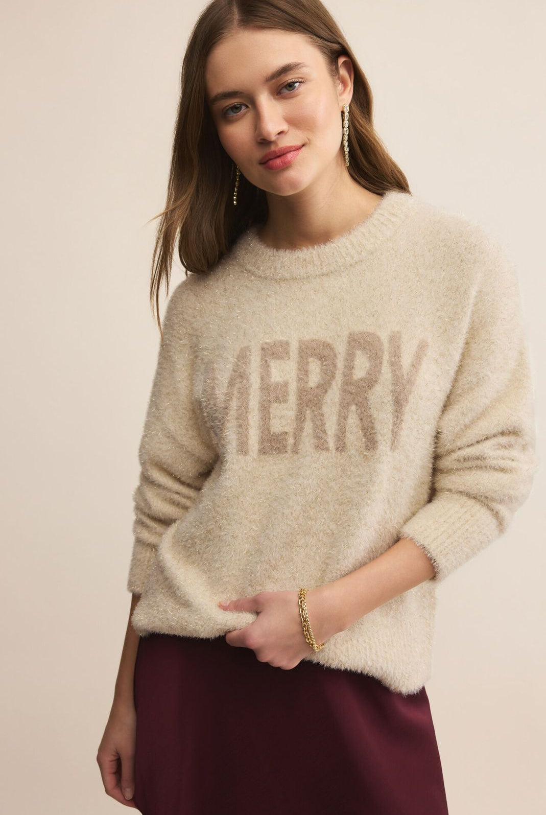 Z SUPPLY: Merry Gold Sweater-1- Tops-Z SUPPLY-Usher & Co - Women's Boutique Located in Atoka, OK and Durant, OK