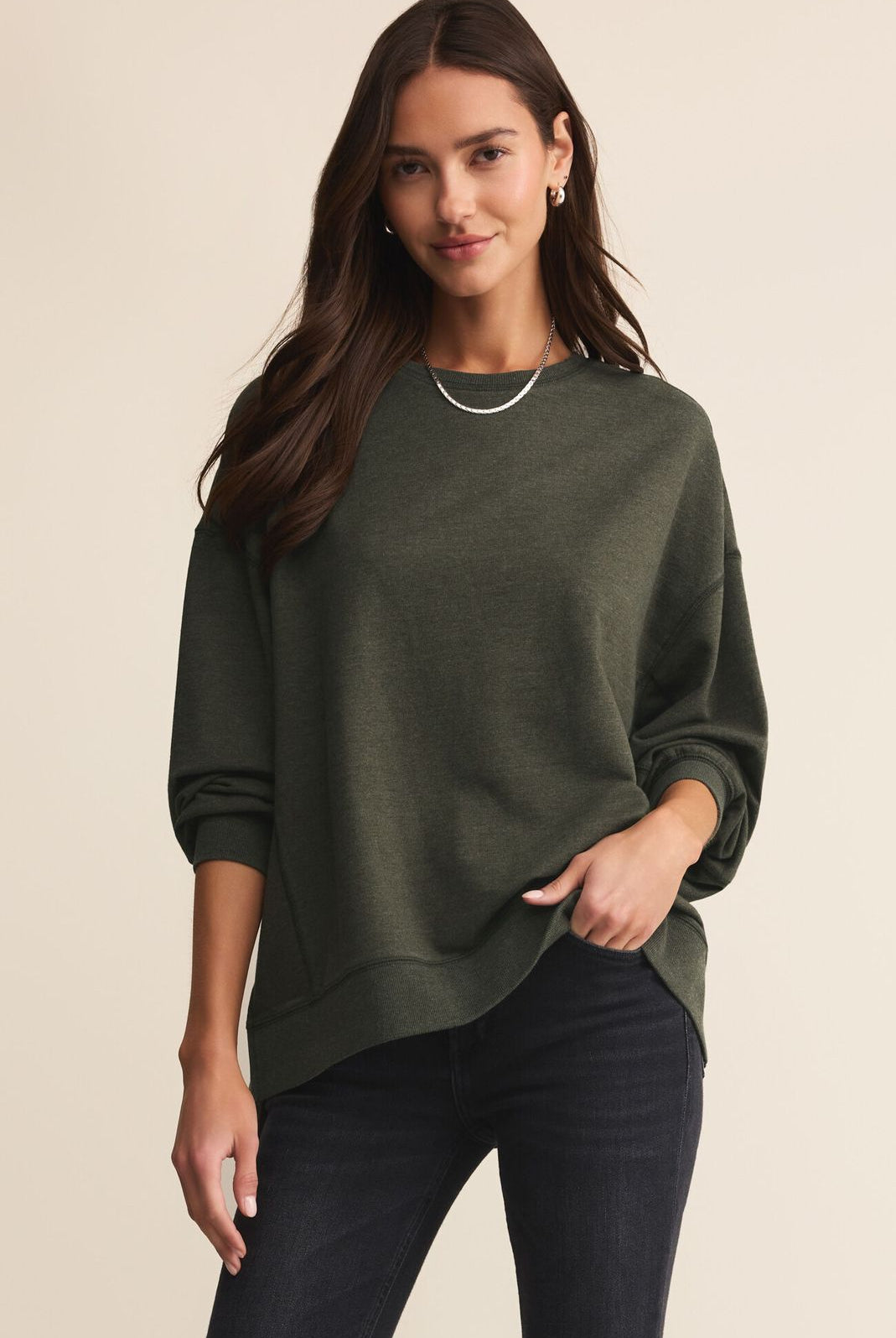 Z SUPPLY: Modern Weekender-Artichoke-1- Tops-Z SUPPLY-Usher & Co - Women's Boutique Located in Atoka, OK and Durant, OK