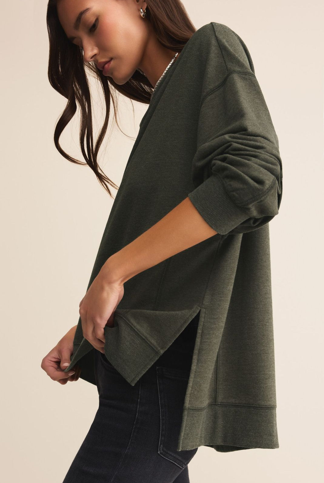 Z SUPPLY: Modern Weekender-Artichoke-1- Tops-Z SUPPLY-Usher & Co - Women's Boutique Located in Atoka, OK and Durant, OK