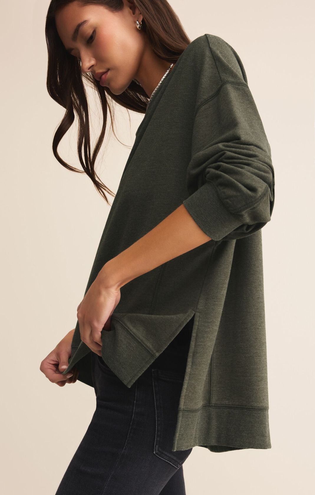 Z SUPPLY: Modern Weekender-Artichoke-1- Tops-Z SUPPLY-Usher & Co - Women's Boutique Located in Atoka, OK and Durant, OK