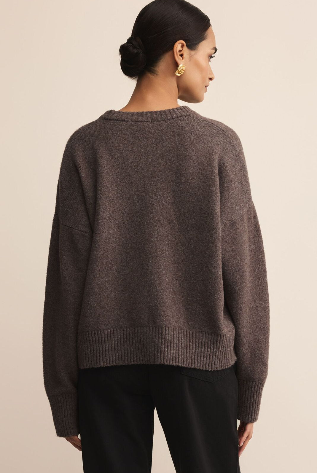 Z SUPPLY: Cirrus Cozy Sweater-Burnt Ash Heather-1- Tops-Z SUPPLY-Usher & Co - Women's Boutique Located in Atoka, OK and Durant, OK