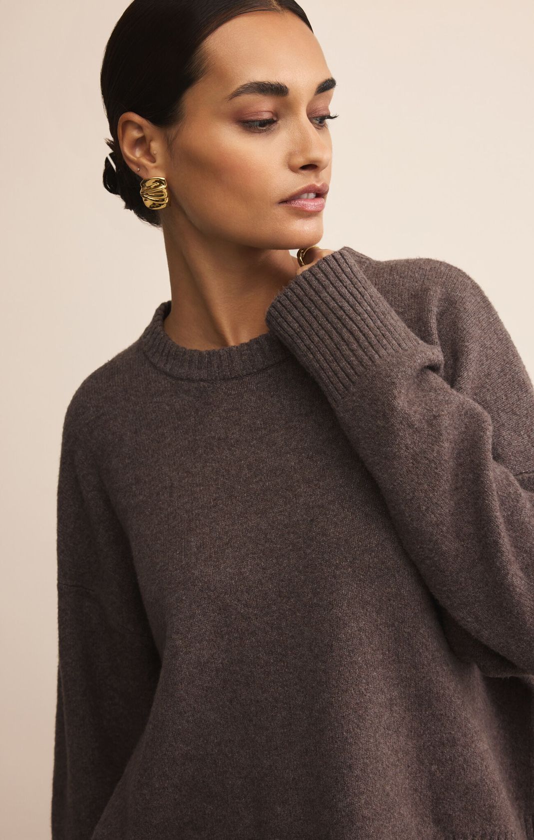 Z SUPPLY: Cirrus Cozy Sweater-Burnt Ash Heather-1- Tops-Z SUPPLY-Usher & Co - Women's Boutique Located in Atoka, OK and Durant, OK