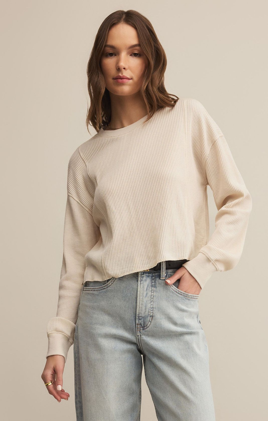 Z SUPPLY: Angel Mini Thermal Top-Crystal-1- Tops-Z SUPPLY-Usher & Co - Women's Boutique Located in Atoka, OK and Durant, OK