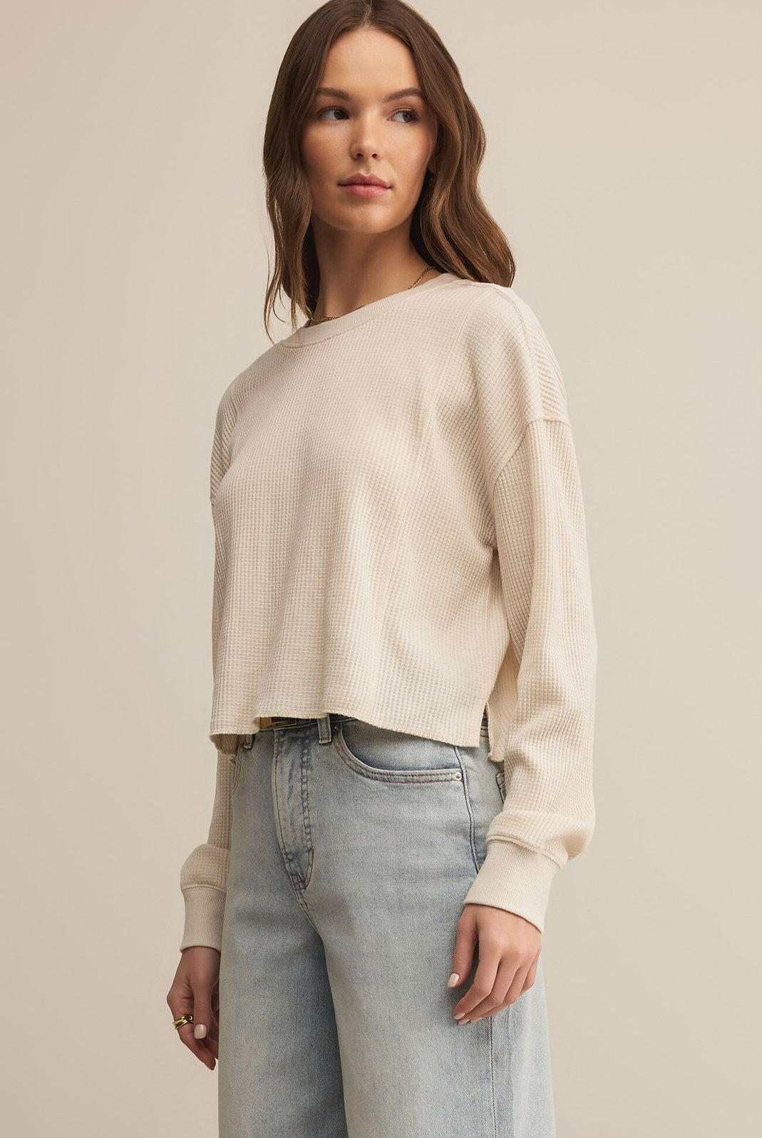 Z SUPPLY: Angel Mini Thermal Top-Crystal-1- Tops-Z SUPPLY-Usher & Co - Women's Boutique Located in Atoka, OK and Durant, OK