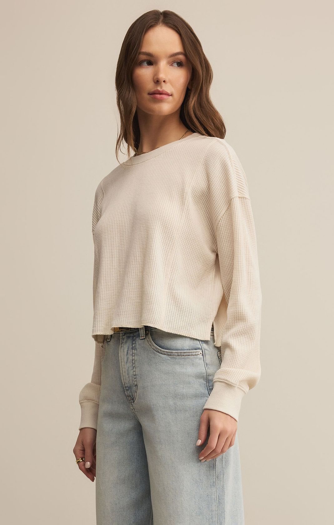 Z SUPPLY: Angel Mini Thermal Top-Crystal-1- Tops-Z SUPPLY-Usher & Co - Women's Boutique Located in Atoka, OK and Durant, OK