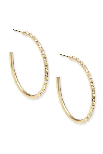 Kendra Scott: Veronica Hoop Earrings-Gold Crystal-KENDRA SCOTT-Usher & Co - Women's Boutique Located in Atoka, OK and Durant, OK